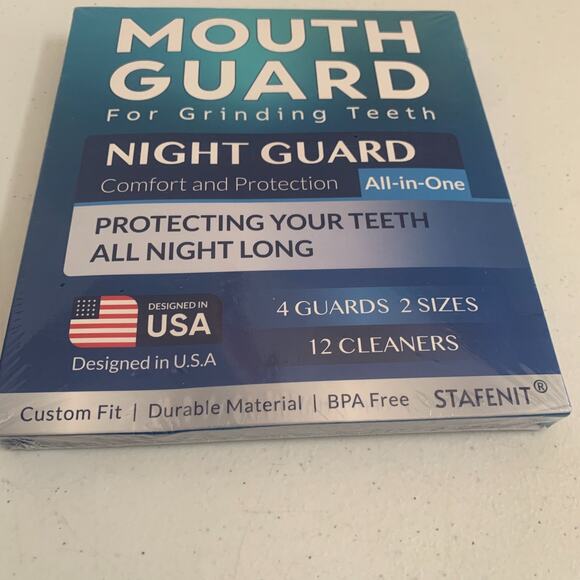 Stafenit Mouth Guard Night Guard for Teeth Grinding w/ 12 Cleaners 4 Guards - Picture 4 of 10